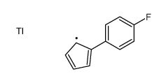 [1-(4-fluorophenyl)cyclopenta-2,4-dien-1-yl]thallium结构式