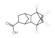 5,6,7,8,9,9-hexachloro-1,2,3,4,4a,5,8,8a-octahydro-1,4:5,8-dimethanonaphthalene-2-carboxylic acid结构式