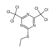 2-(Ethylthio)-4,6-bis(trichloromethyl)-1,3,5-triazine结构式