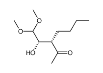 (RS)-3-((RS)-1-hydroxy-2,2-dimethoxy-ethyl)-heptan-2-one Structure