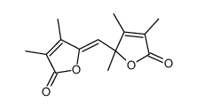 5-[[3,4-Dimethyl-5-oxofuran-2(5H)-ylidene]methyl]-3,4,5-trimethyl-2(5H)-furanone结构式