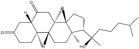 (20R)-20-Hydroxy-5α-cholestane-3,6-dione结构式