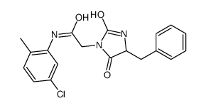 2-(4-benzyl-2,5-dioxoimidazolidin-1-yl)-N-(5-chloro-2-methylphenyl)acetamide结构式