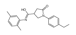 N-(2,5-dimethylphenyl)-1-(4-ethylphenyl)-5-oxopyrrolidine-3-carboxamide结构式