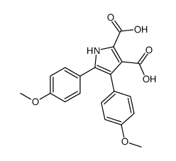 4,5-Bis(p-methoxyphenyl)-1H-pyrrole-2,3-dicarboxylic acid structure