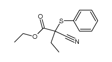 ethyl 2-cyano-2-(phenylthio)butanoate Structure