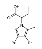 2-(3,4-dibromo-5-methyl-pyrazol-1-yl)-butyric acid结构式