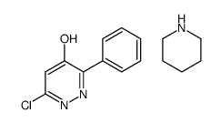 6-chloro-3-phenylpyridazin-4-ol, compound with piperidine (1:1)结构式