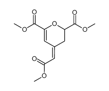 4-[1-Methoxycarbonyl-meth-(Z)-ylidene]-3,4-dihydro-2H-pyran-2,6-dicarboxylic acid dimethyl ester Structure