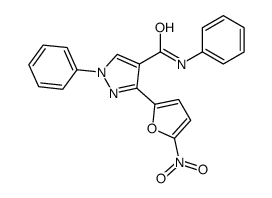 3-(5-nitrofuran-2-yl)-N,1-diphenylpyrazole-4-carboxamide结构式