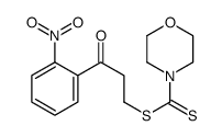 [3-(2-nitrophenyl)-3-oxopropyl] morpholine-4-carbodithioate结构式