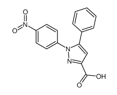 1-(4-nitrophenyl)-5-phenylpyrazole-3-carboxylic acid Structure