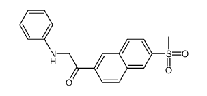 2-anilino-1-(6-methylsulfonylnaphthalen-2-yl)ethanone结构式