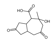 5-hydroxy-5-methyl-2,7-dioxo-3,3a,4,6,8,8a-hexahydro-1H-azulene-4-carboxylic acid结构式