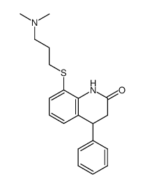 8-(3-dimethylamino-propylsulfanyl)-4-phenyl-3,4-dihydro-1H-quinolin-2-one Structure
