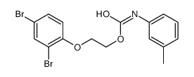 2-(2,4-dibromophenoxy)ethyl N-(3-methylphenyl)carbamate Structure