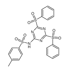 N-(4,6-bis-benzenesulfonyl-[1,3,5]triazin-2-yl)-toluene-4-sulfonamide Structure