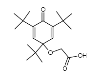 2-((1,3,5-tri-tert-butyl-4-oxocyclohexa-2,5-dien-1-yl)oxy)acetic acid Structure