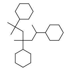 1,1',1''-(1,1,3,5-tetramethylpentane-1,3,5-triyl)tris(cyclohexane) Structure