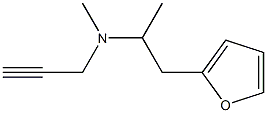 N,α-Dimethyl-N-(2-propynyl)-2-furanethanamine结构式