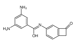 3,5-diamino-N-(7-oxo-4-bicyclo[4.2.0]octa-1(6),2,4-trienyl)benzamide结构式