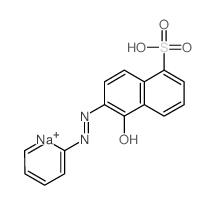 1-Naphthalenesulfonicacid, 5-hydroxy-6-(2-phenyldiazenyl)-, sodium salt (1:1) Structure