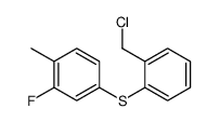 4-[2-(chloromethyl)phenyl]sulfanyl-2-fluoro-1-methylbenzene Structure