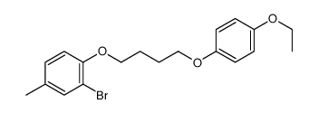 2-bromo-1-[4-(4-ethoxyphenoxy)butoxy]-4-methylbenzene结构式