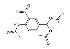 1-acetylamino-4-diacetoxymethyl-2-nitro-benzene结构式