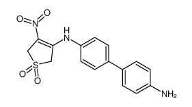 N-[4-(4-aminophenyl)phenyl]-4-nitro-1,1-dioxo-2,5-dihydrothiophen-3-amine Structure