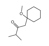 1-(1-methoxycyclohexyl)-3-methylbutan-2-one Structure