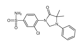 3-chloro-4-(4,4-dimethyl-5-oxo-3-phenylimidazolidin-1-yl)benzenesulfonamide结构式