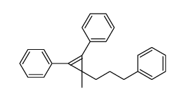 3-(1-methyl-2,3-diphenylcycloprop-2-en-1-yl)propylbenzene Structure