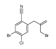 5-bromo-2-[2-(bromomethyl)prop-2-enyl]-4-chlorobenzonitrile结构式