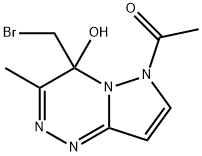 6-Acetyl-4-bromomethyl-4,6-dihydro-3-methylpyrazolo[5,1-c]-as-triazin-4-ol结构式