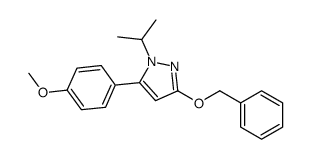 5-(4-methoxyphenyl)-3-phenylmethoxy-1-propan-2-ylpyrazole结构式