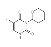 2,4 (1H,3H)-Pyrimidinedione, 5-fluoro-3-(tetrahydro-2H-pyran-2-yl)-结构式