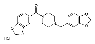 1,3-benzodioxol-5-yl-[4-[1-(1,3-benzodioxol-5-yl)ethyl]piperazin-1-yl]methanone,hydrochloride结构式