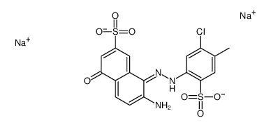 disodium 6-amino-5-[(5-chloro-4-methyl-2-sulphonatophenyl)azo]-4-hydroxynaphthalene-2-sulphonate structure