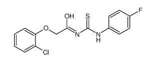 2-(2-chlorophenoxy)-N-[(4-fluorophenyl)carbamothioyl]acetamide Structure