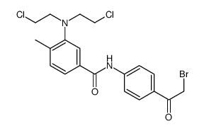 3-[Bis(2-chloroethyl)amino]-4'-(bromoacetyl)-4-methylbenzanilide structure