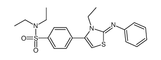 N,N-diethyl-4-(3-ethyl-2-phenylimino-1,3-thiazol-4-yl)benzenesulfonamide Structure