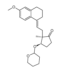 (-)-3-methoxy-17α-tetrahydropyranoxy-8(14)-seco-1,3,5(10),9(11)-estratetraen-14-one Structure