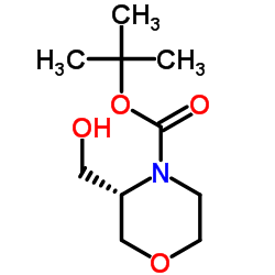 (S)-3-(羟甲基)吗啉-4-羧酸叔丁酯结构式