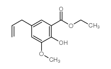 ethyl 2-hydroxy-3-methoxy-5-prop-2-enyl-benzoate structure
