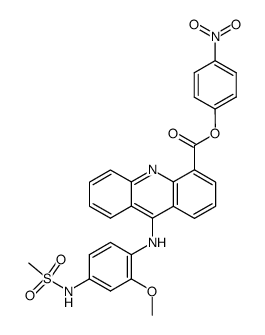4'-[9-[4-[(4-nitrophenoxy)carbonyl]acridinyl]amino]methanesulfon-m-aniside结构式