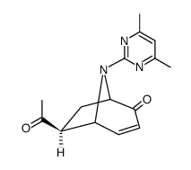 6-acetyl-8-(4,6-dimethyl-pyrimidin-2-yl)-8-aza-bicyclo[3.2.1]oct-3-en-2-one结构式