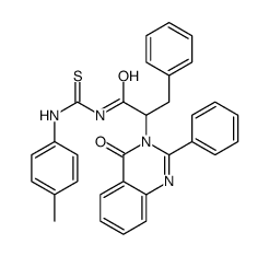 N-[(4-methylphenyl)carbamothioyl]-2-(4-oxo-2-phenylquinazolin-3-yl)-3-phenylpropanamide结构式