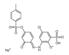 5-Chloro-2-hydroxy-3-[[2-hydroxy-4-[[(4-methylphenyl)sulfonyl]oxy]phenyl]azo]benzenesulfonic acid sodium salt结构式
