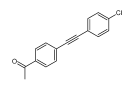 1-[4-[2-(4-chlorophenyl)ethynyl]phenyl]ethanone Structure